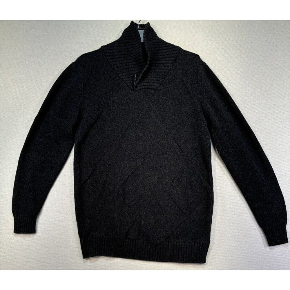 Method Mens Preppy Neck Wrap Pullover Sweater XXL Charcoal Gray